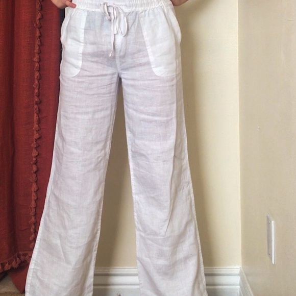 Artisan NY white linen pants - Picture 2 of 3